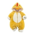 thumbnail image 1 of Gaexia Baby Bodysuit Decorating Kit Baby Clothes Boy Girl Thick Snowsuit Winter Warm Chick Coats Hooded Romper Jumpsuit Yellow, 12-18 Months, 1 of 3