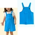 thumbnail image 1 of Toddler Girls' Jumpsuits & Rompers Girls Overalls Kids Casual Sleeveless Girls Overalls with Pockets Blue Jumpsuits Kids Clothes Girls Size 3-4 Years, 1 of 4