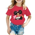 thumbnail image 1 of Toddler Girls Kid Cute Graphic Crewneck Short Sleeve Tee Summer Casual T Shirt Clothes Size 3-4T, 1 of 4