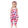 thumbnail image 1 of Toddler Girls Kids Printing Jumpsuit Playsuit Strap Romper Summer Outfits Clothes, 1 of 4