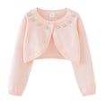 thumbnail image 1 of Toddler Girls Knit Cardigan Sweater Casual Summer Fall Outerwear Kids Girls With Rhinestone Clothes Pink Size 3-4T, 1 of 8