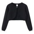 thumbnail image 1 of Girls Shirts Knit Cardigan Sweater Casual Crewneck Open Front Kids Lightweight Layering Outerwear Tops Tees Blouses, 1 of 3
