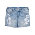 thumbnail image 1 of Toddler Girls Lace Denim Shorts Charlotte Wash 3T, 1 of 1