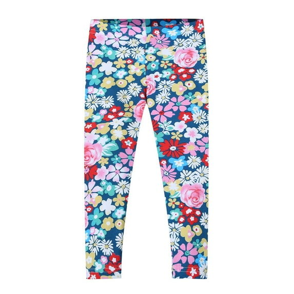 Toddler Girls Leggings Soft Comfortable Leggings for Kids 2-8Years Ankle Length Girls Printed Stretch Leggings