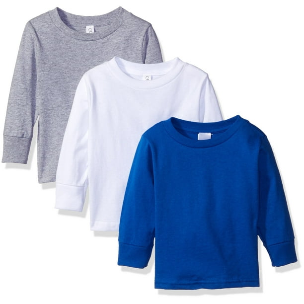 Toddler Girls Long Sleeve Basic TShirt, 3Pack