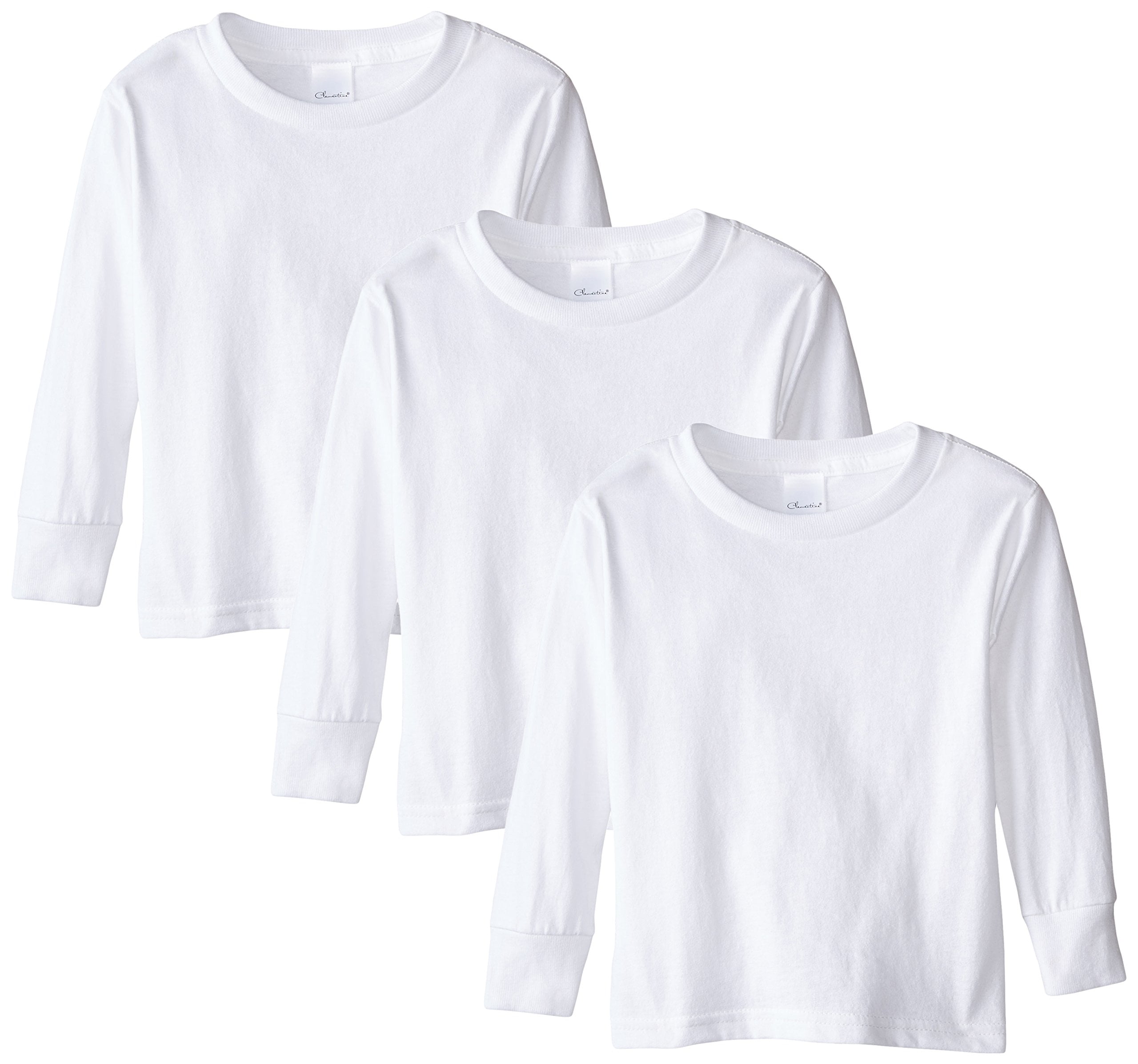 Toddler Girls Long Sleeve Basic T-Shirt, 3-Pack