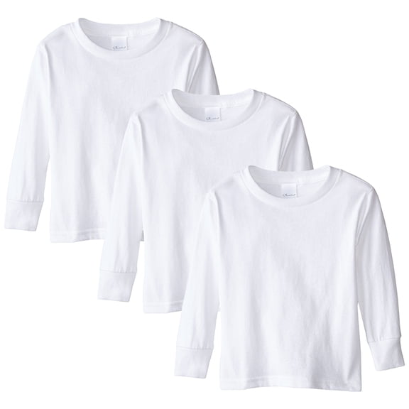 Toddler Girls Long Sleeve Basic T-Shirt, 3-Pack