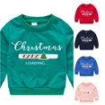 thumbnail image 1 of Toddler Girls' Long Sleeve Crew Neck Tee T-Shirt Cute Pullover Top for Kids with Santa Pattern Print Top Tees Size 110 ,Green, 1 of 3