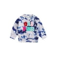 thumbnail image 1 of Toddler Girls Long Sleeve Crewneck Tie-Dye Letter Patterned Pullover Sweatshirt, 1 of 9