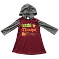 thumbnail image 1 of Toddler Girls Long Sleeve Grateful Thankful Blessed Hoodie Flower Girl Dress Red 2T XS (P201923P), 1 of 1