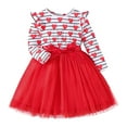 thumbnail image 1 of Toddler Girls Long Sleeve Hearts Striped Prints Dresses Valentine's Day Tulle Princess Dress Candy Cane Dress Christmas Sweater Girls Baby Girl Dresses 6-9 Months Belle Dress Girl Wedding Dress, 1 of 7
