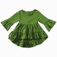 thumbnail image 1 of Toddler Girls Long Sleeve Ruffle Tiered Tunic Top for Girls 12 24 Months 2T 3T 4T 5T 6T Crewneck Flared Hem Shirts Girls Tops, 1 of 8