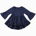 thumbnail image 1 of Toddler Girls Long Sleeve Ruffle Tiered Tunic Top for Girls 12 24 Months 2T 3T 4T 5T 6T Crewneck Flared Hem Shirts Girls Tops, 1 of 8