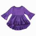 thumbnail image 1 of Toddler Girls Long Sleeve Ruffle Tiered Tunic Top for Girls 12 24 Months 2T 3T 4T 5T 6T Crewneck Flared Hem Shirts Girls Tops, 1 of 8