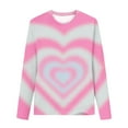 thumbnail image 1 of Toddler Girls Long Sleeve Shirt Kids Tie Dye Heart Graphic Tshirts Clothes Cute Valentine's Day Tops T-Shirt 3-14 Years, 1 of 5