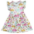 thumbnail image 1 of Toddler Girls Lovely Cap Sleeve Cloud Rain Moon Cotton Birthday Party Girl Dress Off White 2T XS (P201392P), 1 of 2