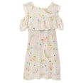thumbnail image 1 of Toddler Girls Lovely Unicorn Cold Shoulder Ruffle Birthday Party Flower Girl Dress Off White 2T XS (P317853P), 1 of 4