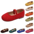 thumbnail image 1 of Toddler Girls Mary Jane Ballet Flats Comfy Elastic Strap Shoes Round Toe Dress Shoes Soft Non Slip Shoes for Wedding, Party and Daily Occasions Yellow 30, 1 of 9