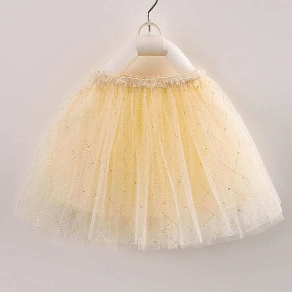Toddler Girls Mini Tutu Skirts Kids Summer New Half Mesh Skirt Embroidery Elastic Waist Cake Skirt Mesh Solid Color Layered Princess Bow Skirt 1-8 Years