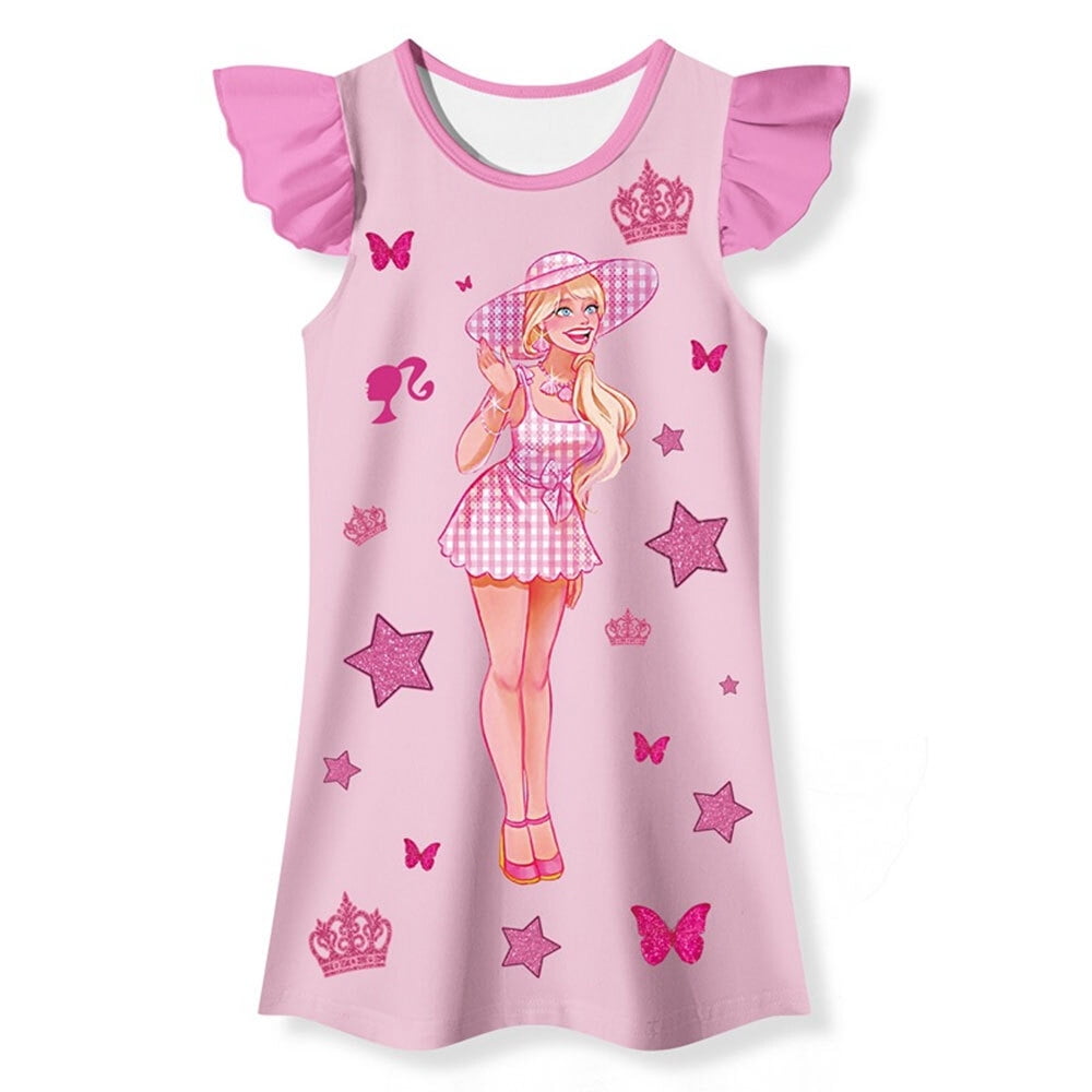 Toddler Girls Nightgown Night Dress Princess Pajamas Sleepwear Nightie ...