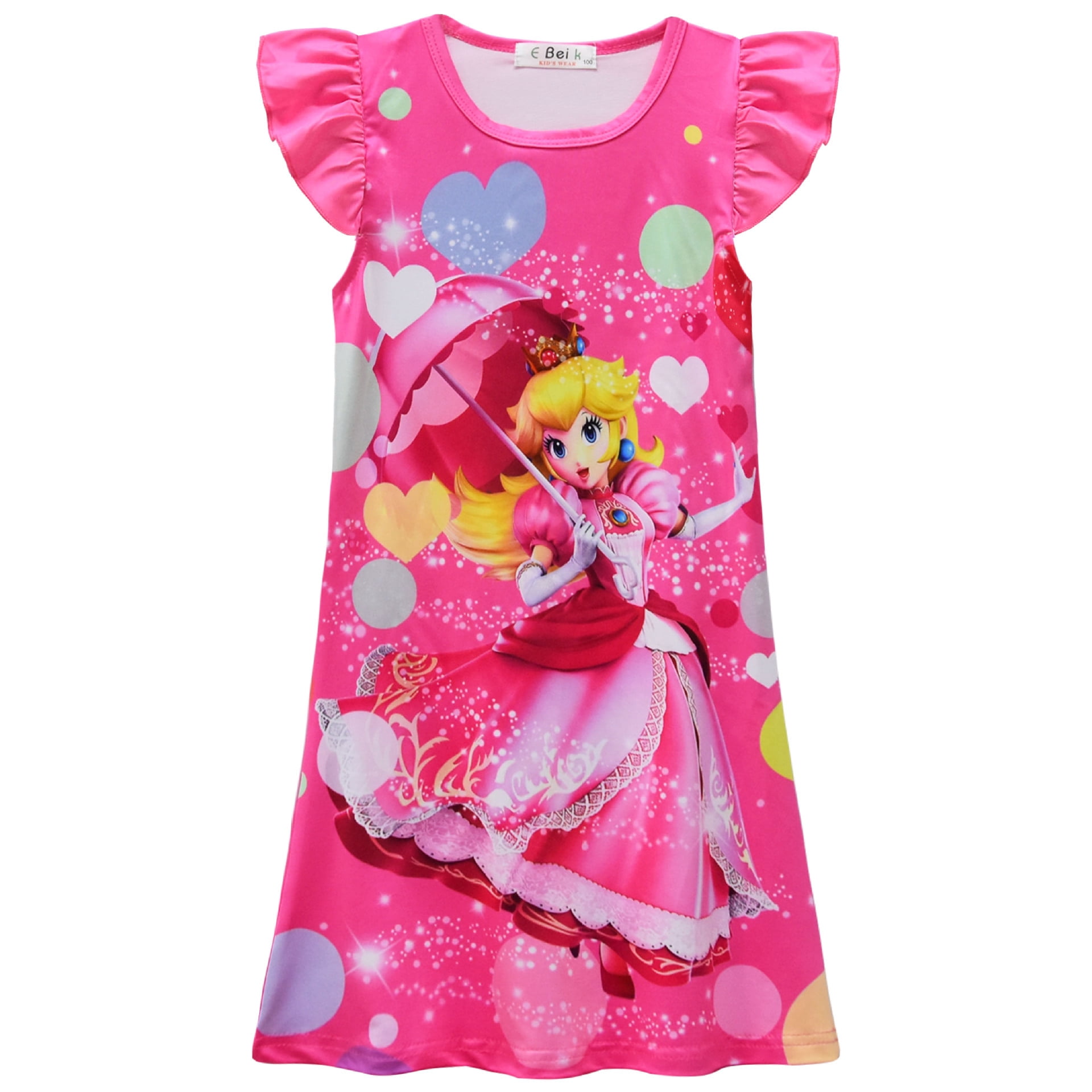 Toddler Girls Nightgown Princess Nightdress Sleepwear Pajamas Dress