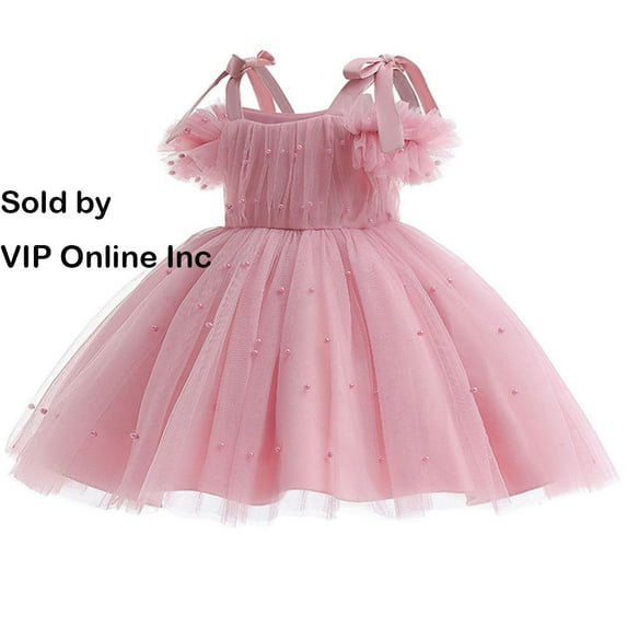 Toddler Girls Off Shoulder Princess Dress Wedding Birthday Pageant Party Dress 1-6T