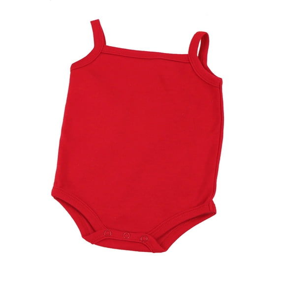 Toddler Girls Oneise Cotton Spaghetti Strap Tank Top Button One-Piece Romper Bodysuits Summer Comfy Jumpsuit (18 Months, Red)