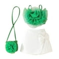 thumbnail image 1 of Toddler Girls Outfit Set Mesh Floral Sleeveless Top And Faux Split Shorts With Mini Purse Set Summer Stylish Kid Girls Outfit Sets,3 Piece，3 -4 Years, 1 of 9
