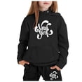 thumbnail image 1 of Toddler Girls Outfit Sets Cuhk Long Sleeve City Place Name Hoodie Top Hoodie Pants Set,2-13Y, 1 of 4