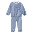 thumbnail image 1 of Toddler Girls Outfits Boys Flannel Set Fluffy Sweatshirt Top And Pants Winter Warm Soft Fuzzy Homewear With Sweatpants Girls' Clothing Size 5-6T, 1 of 4