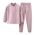 thumbnail image 1 of Toddler Girls Outfits Boys Winter Long Sleeve Striped Bear Prints Tops Pants 2Pcs Set Warm Clothing Set for Girls Size 3-4T, 1 of 4