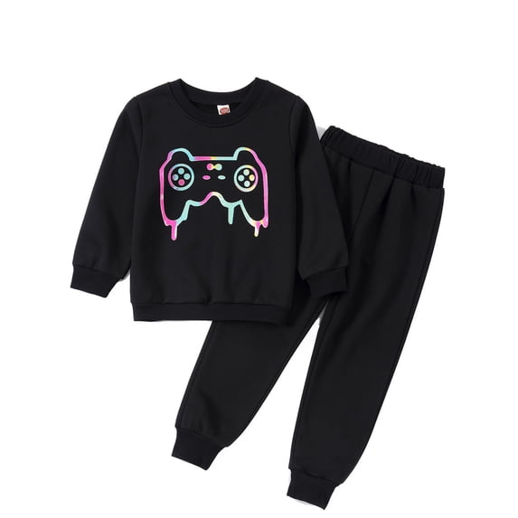 Toddler Girls' Outfits Kids Baby Unisex Spring Winter Letter Print Long Sleeve Hoodie Sweateshirt Clothes Casual Clothes Set 18-24 Months