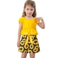 thumbnail image 1 of Toddler Girls Outfits Summer Clothes Yellow Tops and Sunflowe Print Shorts Set Size 18-24Months 2T/703, 1 of 7