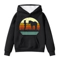 thumbnail image 1 of Toddler Girls Oversized Hoodies Horse Print With Pocket Pullover Long Sleeve Kids Casual Plain Sweatshirts With Pocket Size 4-5T, 1 of 4