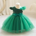 thumbnail image 1 of Toddler Girls Pageant Party Sequin Dress Ruffle Wedding Ball Gown, 1 of 5