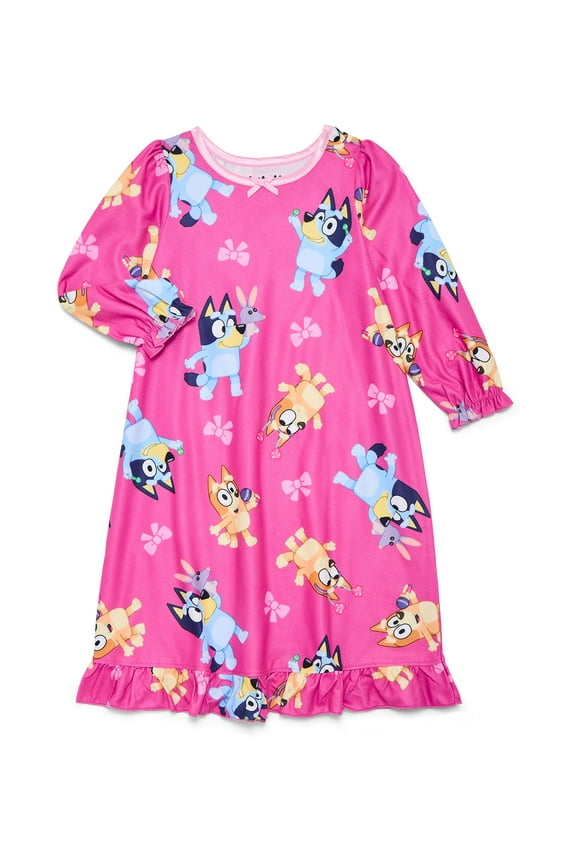 Bluey Toddler Girls Pajama Nightgown, Sizes 2T-5T