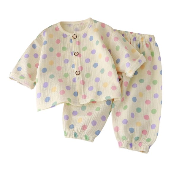 Toddler Girls Pajama Sets Strawberry Print Long Sleeve Round Neck Tops And Pants Set Kids Girls Soft Comfortable Leisure Home Wear Pajama Sets，2Piece，3 -4 Years