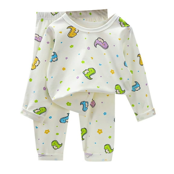 Hwmodou Toddler Girls Pajamas Kids Underwear Set Homewear For Young ,2-Piece,Size 2-10Y