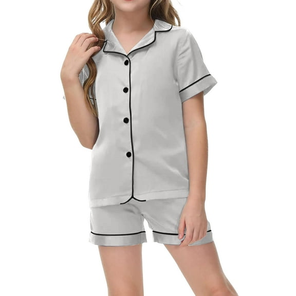 Toddler Girls Pajamas Short Sleeve Button Down Top Shorts Toddler Summer Pajamas Girls Pajamas Size 2T