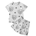 thumbnail image 1 of Toddler Girls Pajamas Summer 8-9Years Bee Day Girls Boys Insect Loungewear Set Sunflower Cartoon Pj Nightwear 2pcs Summer Sleepwear Clothes Set #, 1 of 4