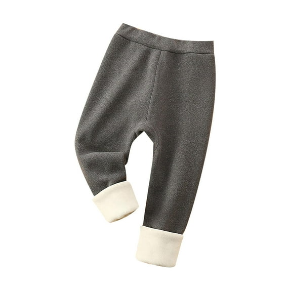 Toddler Girls Pants Fall Winter Children's Thick Long Trousers Thermal Boy's Baby Cotton Pants for Girls Size 6-7T