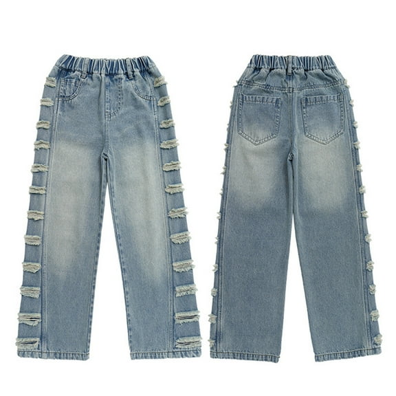 Toddler Girls' Pants High Waist Wide Leg Denim Pants for Teens Outfits for Girls
