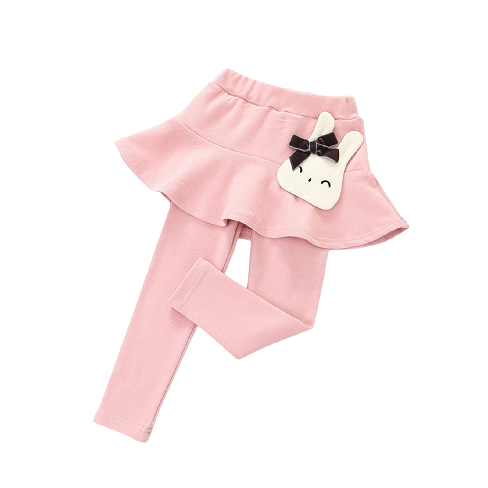 Toddler Girls Pants Trendy Solid Color Leggings Ruffle Skirt Kids Pants