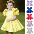 thumbnail image 1 of Toddler Girls Pleated Dress Cute Floral Sleeveless Midi Dress Baby Kids Casual Comfy Party Dresses, 1 of 4
