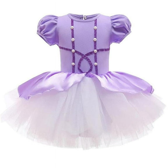Toddler Girls' Princess Ballet Tutu Dress Sofia Dress Up Fancy Dance Wear Outfit Costume