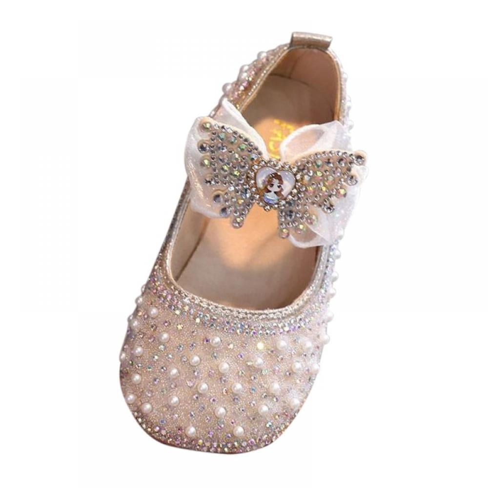 Toddler Girls Princess Dress Shoes Wedding Party Shoes Glitter Shoes