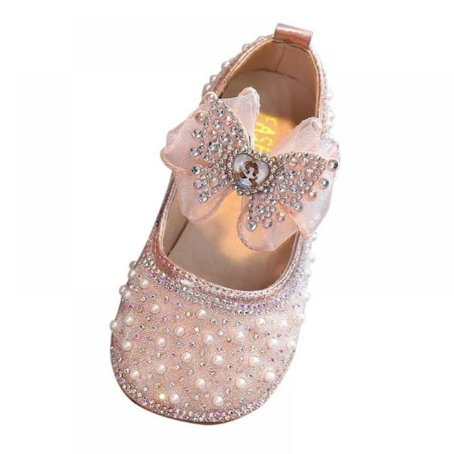 Toddler Girls Princess Dress Shoes Wedding Party Shoes Glitter Shoes