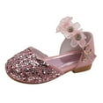 thumbnail image 1 of Toddler Girls Princess Shoes Dress Shoes Sandals Flower Girl Shoes Wedding Party Low Heels Flats for Child, 1 of 9