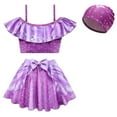 thumbnail image 1 of Toddler Girls Princess Swimsuit Two Pieces Ruffle Bathing Suit Tankini Swimwear, 1 of 4