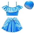 thumbnail image 1 of Toddler Girls Princess Swimsuit Two Pieces Ruffle Bathing Suit Tankini Swimwear, 1 of 5